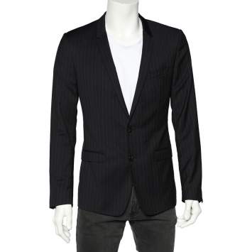 Pre Owned Dolce & Gabbana Black Wool Single Breasted Blazer M