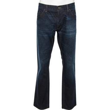 Pre Owned Dolce & Gabbana Dark Blue Denim 16 Straight Fit Jeans XL