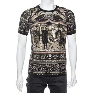 Pre Owned Dolce & Gabbana Multicolor Puppet Theater Printed Cotton Knit Crewneck T-Shirt L