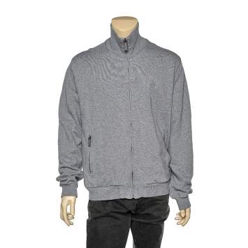Pre Owned Dolce & Gabbana Grey Cotton Zip Front Jacket 4XL 