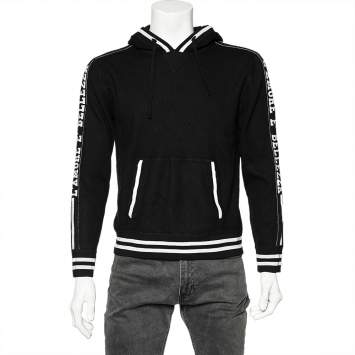 Pre Owned Dolce & Gabbana Black L'Amore Bellezaa Wool Hoodie L