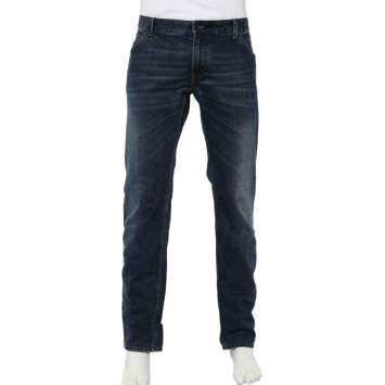 Pre Owned Dolce and Gabbana Gold 14 Indigo Dark Wash Denim Straight Fit Jeans XXL