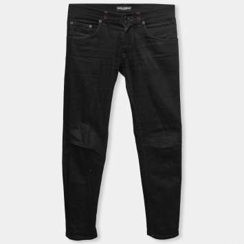 Pre Owned Dolce & Gabbana Black Denim Fit 14 Jeans XS