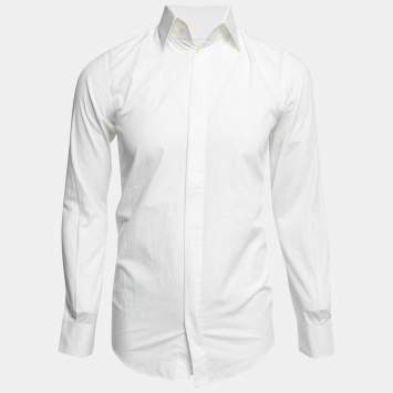 Pre Owned Dolce & Gabbana White Cotton Classic Shirt S