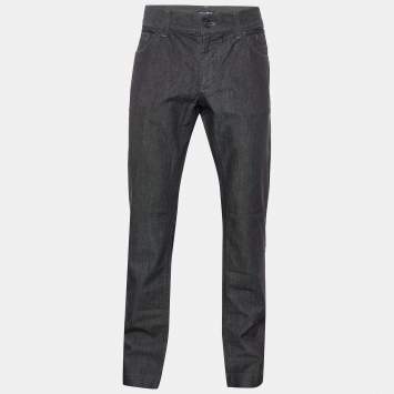 Pre Owned Dolce & Gabbana Black Denim Straight Leg 16 Fit Jeans XL