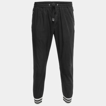 Pre Owned Dolce & Gabbana Black Cotton Joggers L
