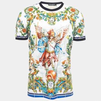 Pre Owned Dolce & Gabbana Multicolor Printed Cotton T-Shirt XL