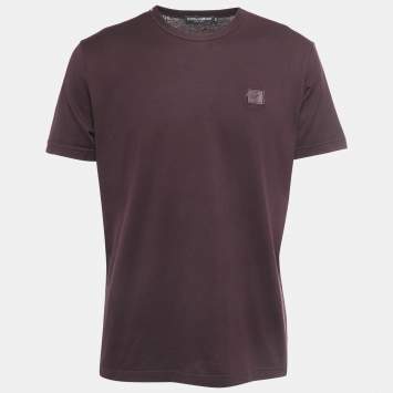 Pre Owned Dolce & Gabbana Brown Cotton Crew Neck Half Sleeve T-Shirt XXL