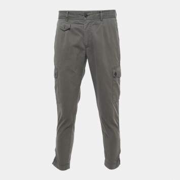 Pre Owned Dolce & Gabbana Grey Cotton Cargo Pants L