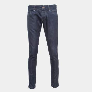 Pre Owned Dolce & Gabbana Dark Blue Denim 14 Jeans M Waist 33"