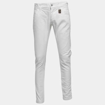 Pre Owned Dolce & Gabbana White Denim 14 Jeans M Waist 33"
