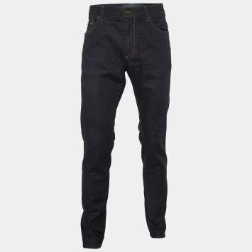 Pre Owned Dolce & Gabbana Black Denim 16 Stretch Slim Fit Jeans XL/Waist 36"