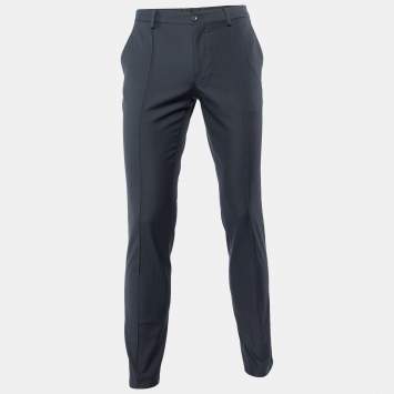 مملوكة مسبقًا Dolce & Gabbana Black Wool & Silk Blend Tailored Pants M