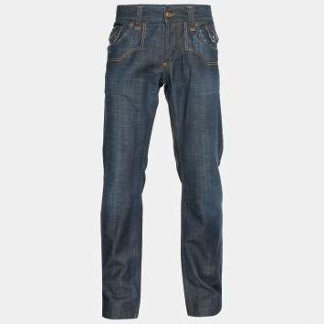 Pre Owned Dolce & Gabbana Dark Blue Denim Classic 14 Fit Jeans L/Waist 38"