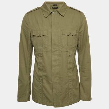 Pre Owned Dolce & Gabbana Green Cotton Military Jacket L