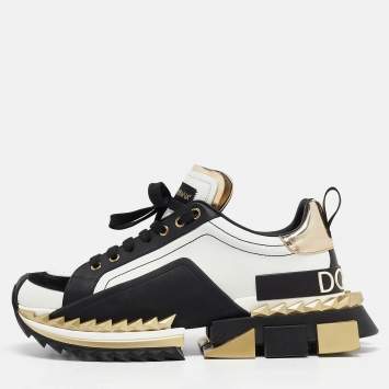 Pre Owned Dolce & Gabbana Multicolor Leather Super King Platform Sneakers Size 43