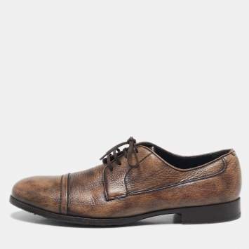 Dolce & Gabbana Dark Brown Leather Lace Up Derby Size 43.5