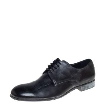 Pre Owned Dolce & Gabbana Two Tone Leather Lace Up Derby Size 42.5