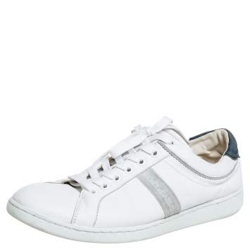 Pre Owned Dolce & Gabbana White Leather Low Top Sneakers Size 41
