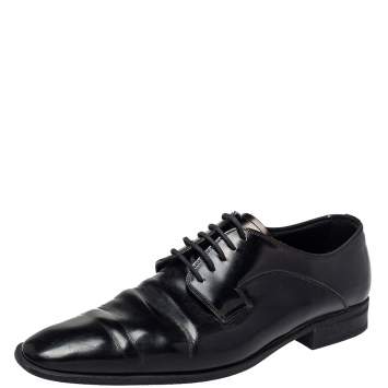 Pre Owned Dolce & Gabbana Black Leather  Lace Up Oxford Size 42