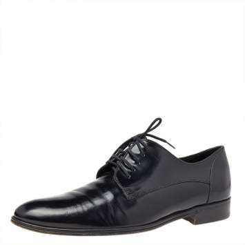 Pre Owned Dolce & Gabbana Black Leather Lace Up Derby Size 39