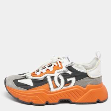 Pre Owned Dolce & Gabbana Multicolor Nylon And Leather Daymaster Sneakers Size 45
