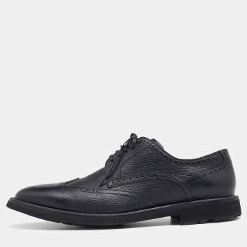 Pre Owned Dolce & Gabbana Black Leather Brogues Derby Size 43