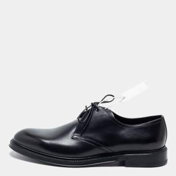 Pre Owned Dolce & Gabbana Black Leather Lace Up Derby Size 43