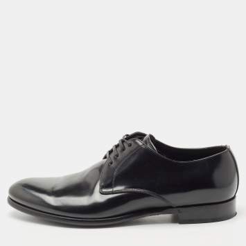 Pre Owned Dolce & Gabbana Black Leather Lace-Up Derby Size 42