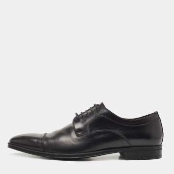 Pre Owned Dolce & Gabbana Black Leather Lace Up Derby Size 41