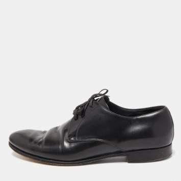 Pre Owned Dolce & Gabbana Black Leather Lace Up Oxford Size 44