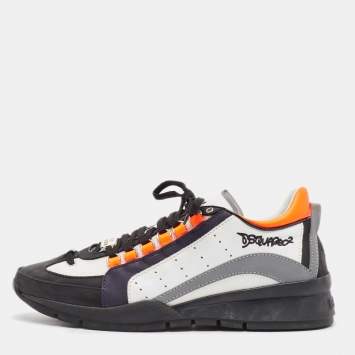 Dsquared2 Multicolor Leather and Mesh Lace Up Sneakers 43