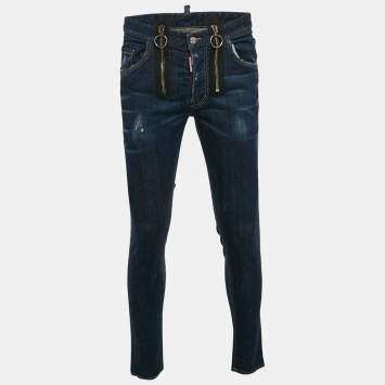 Dsquared2 Blue Faded Denim Skater Jeans L Waist 33"
