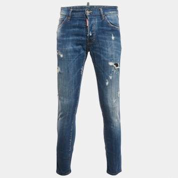 Dsquared2 Blue Distressed Denim Cool Guy Jeans S Waist 30"