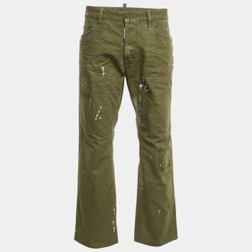 Dsquared2 Green Cotton Dean Jeans XXL Waist 38"
