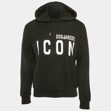 Dsquared2 Black Logo Print Cotton Cool Fit Hoodie S