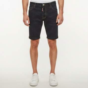مملوكة مسبقًا Dsquared2 Navy Blue Denim Regular Fit Short Jeans /Waist 35"