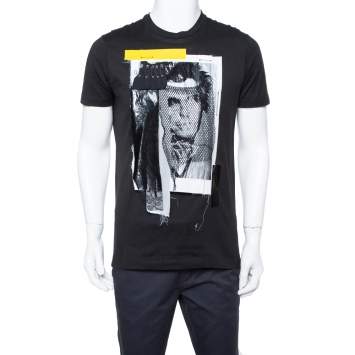 Pre Owned Dquared2 Black Dean Vicious Graphic Printed Cotton Crewneck T Shirt M