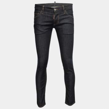 Pre Owned Dsquared2 Dark Blue Denim Slim Fit Jeans Waist 36"