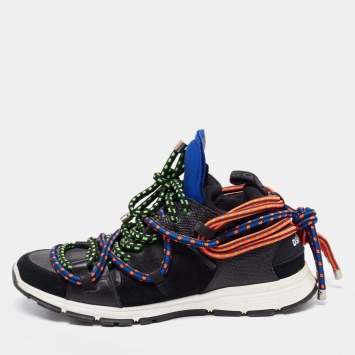 Pre Owned Dsquared2 Multicolor Suede And Leather Bungy Jump Sneakers Size 41