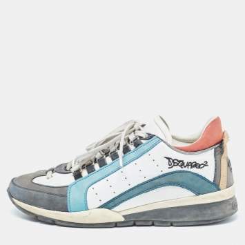 Pre Owned Dsquared2 Multicolor Leather 551 Low Top Sneakers Size 42