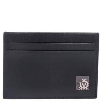 Pre Owned Dunhill Black Leather Card Holder