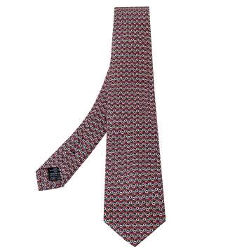 Pre Owned Dunhill Multicolor Printed Mulberry Silk Classic Tie