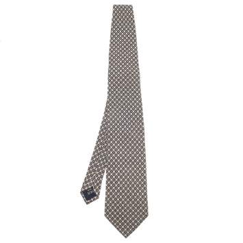 Pre Owned Dunhill Cream Floral Printed Silk tie