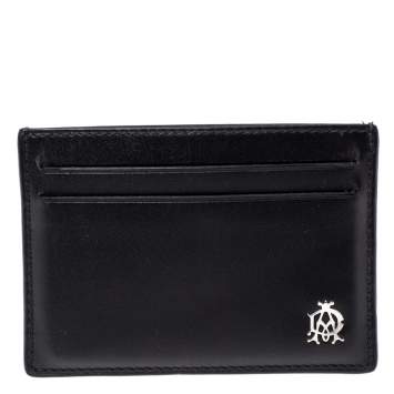 Pre Owned Dunhill Black Leather Card Holder