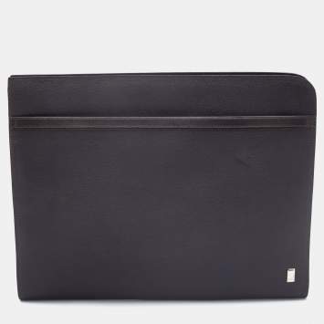 Pre Owned Dunhill Brown Leather Documents Portfolio Case