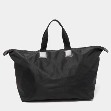 Pre Owned Dunhill Black Nylon Zip Shopper Tote