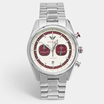 مملوكة مسبقًا Emporio Armani AR11645 Silver Stainless Steel Men's Wristwatch 42 mm