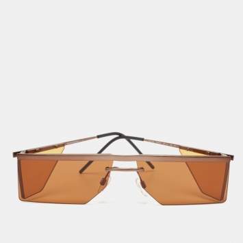 Pre Owned Emporio Armani Matt Bronze EA 2123 Rectangular Sunglasses