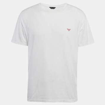 Pre Owned Emporio Armani Underwear White Cotton Jersey T-Shirt XL